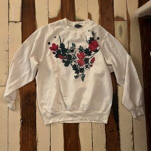 Vintage Windbreaker Cottage Core Floral 80s Size M